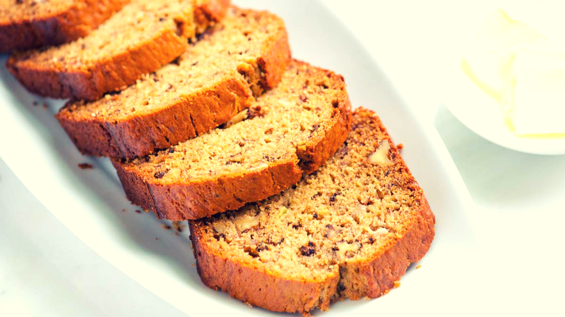 bananenbrood uit de broodbakmachine