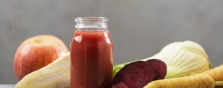 Karaf met blushing boost sap van happyjuicy