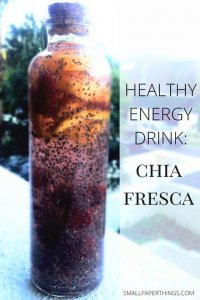 Chia fresca energiedrankje op tafel