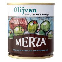 Groene olijven gevuld met tonijn