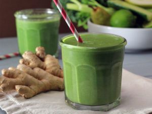 groene smoothie met gember