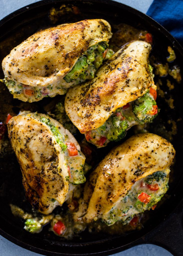 kip met broccoli en kaassaus