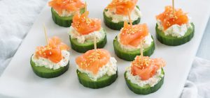 Komkommertoastjes met zalm