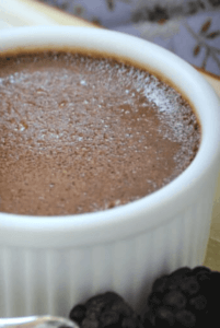 Maca chocolade pudding in potje