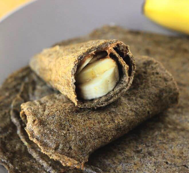 Glutenvrije wraps met gebakken banaan
